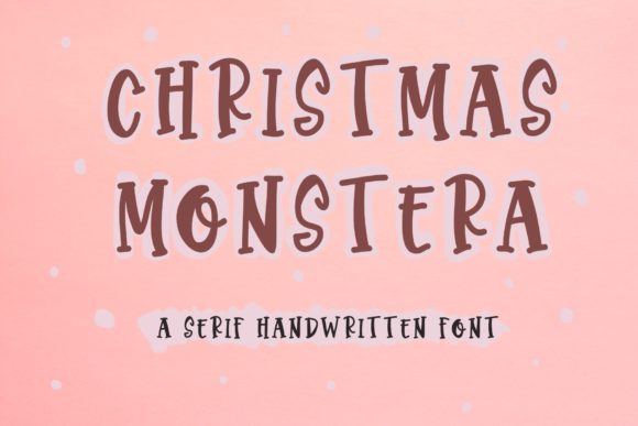 Christmas Monstera Font for Festive Editorial Design