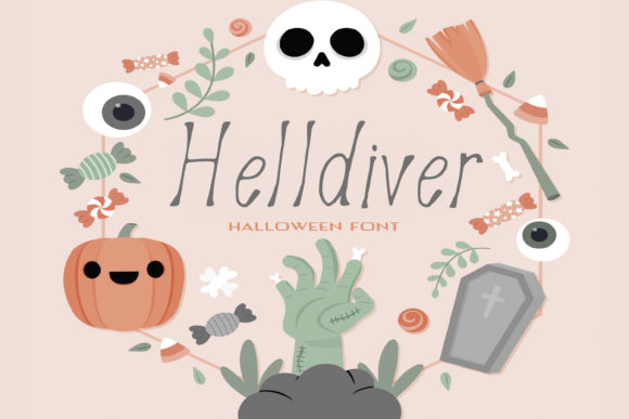 Helldiver: A Spooky Script Font for Editorial Design