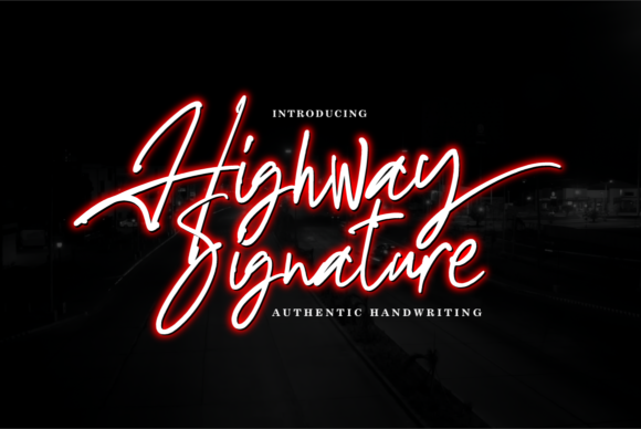 Highway Signature: A Script Font for Bold Branding