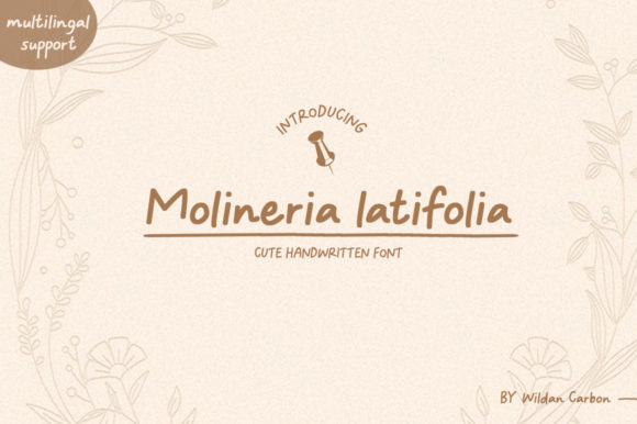Molineria Latifolia Font for Branding and Design