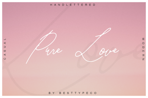 Pure Love: A Handwritten Font for Thoughtful Design