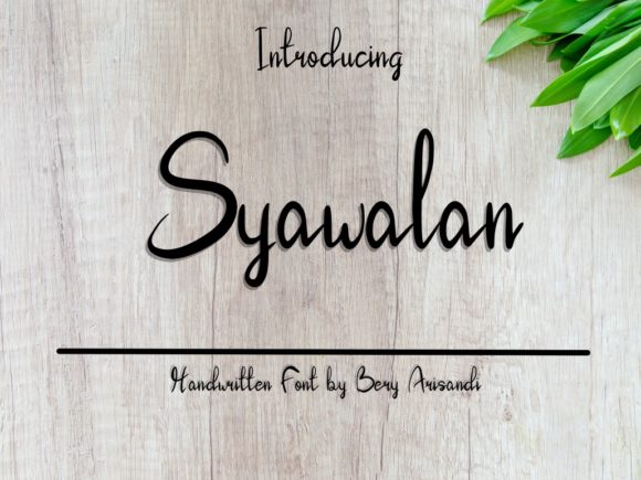 Syawalan: A Handwritten Font for Editorial Design